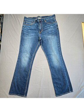 Old Navy Mens 36x32 Boot-Cut Jeans Built-In Flex Denim Stretch Blue Casual